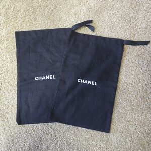 Chanel black shoe dustbag 2pcs